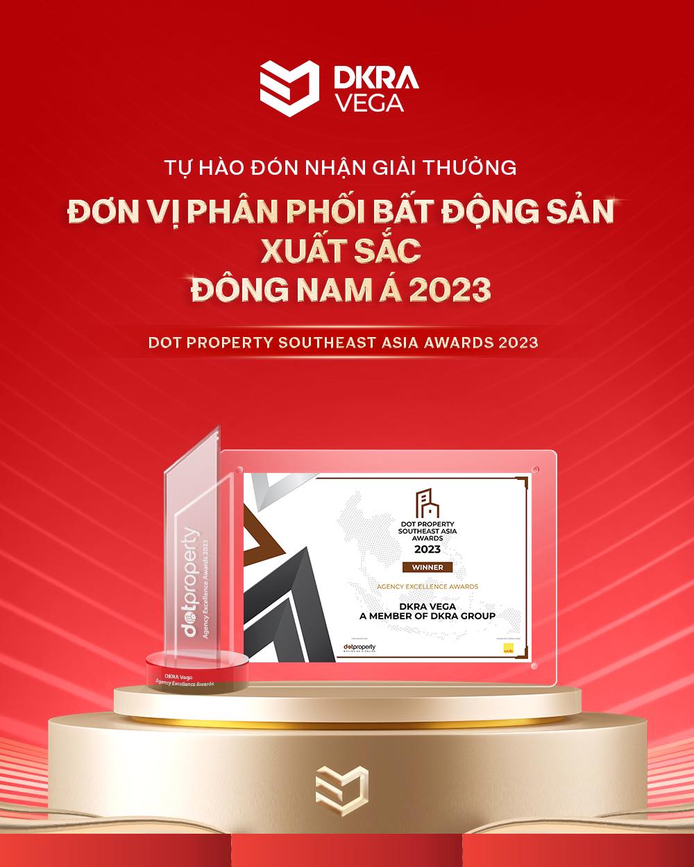 DKRA VEGA TỰ HÀO ĐÓN NHẬN GIẢI THƯỞNG LỚN DOT PROPERTY SOUTHEAST ASIA AWARDS 2023